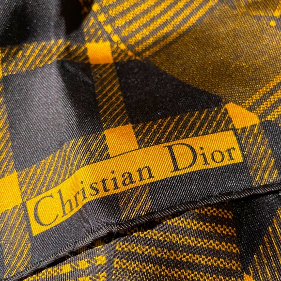 Christian Dior Vintage Silk Scarf in retro print - Picture 13 of 16